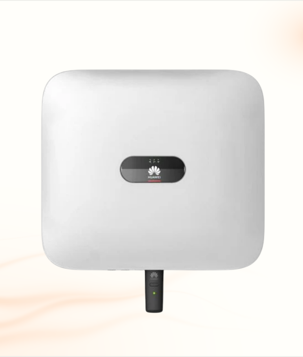 Multi Solar Huawei SUN2000-3.68KTL-L1 hybrid solar inverter with a sleek white design and integrated WiFi dongle.