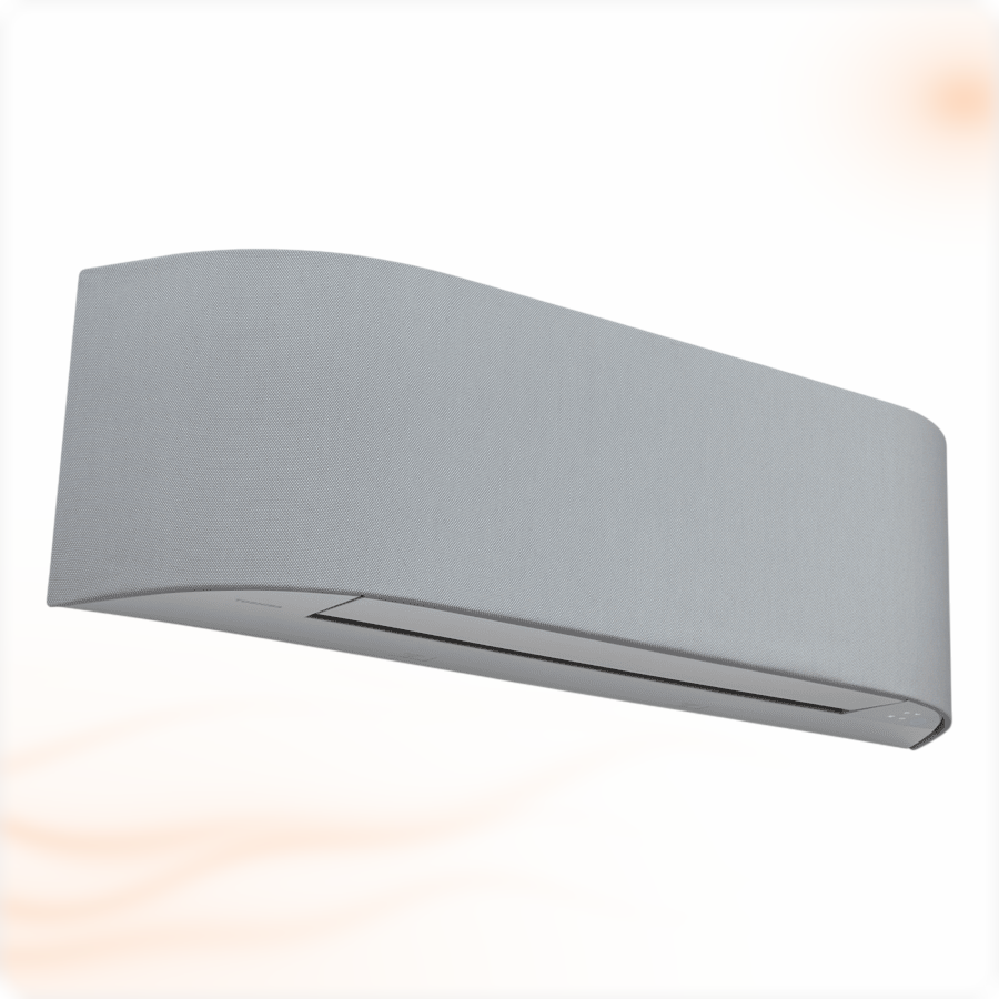 Toshiba Haori RAS-B13N4KVRG-E binnenunit 3,5 kW, lichtgrijs, schuin vooraanzicht
