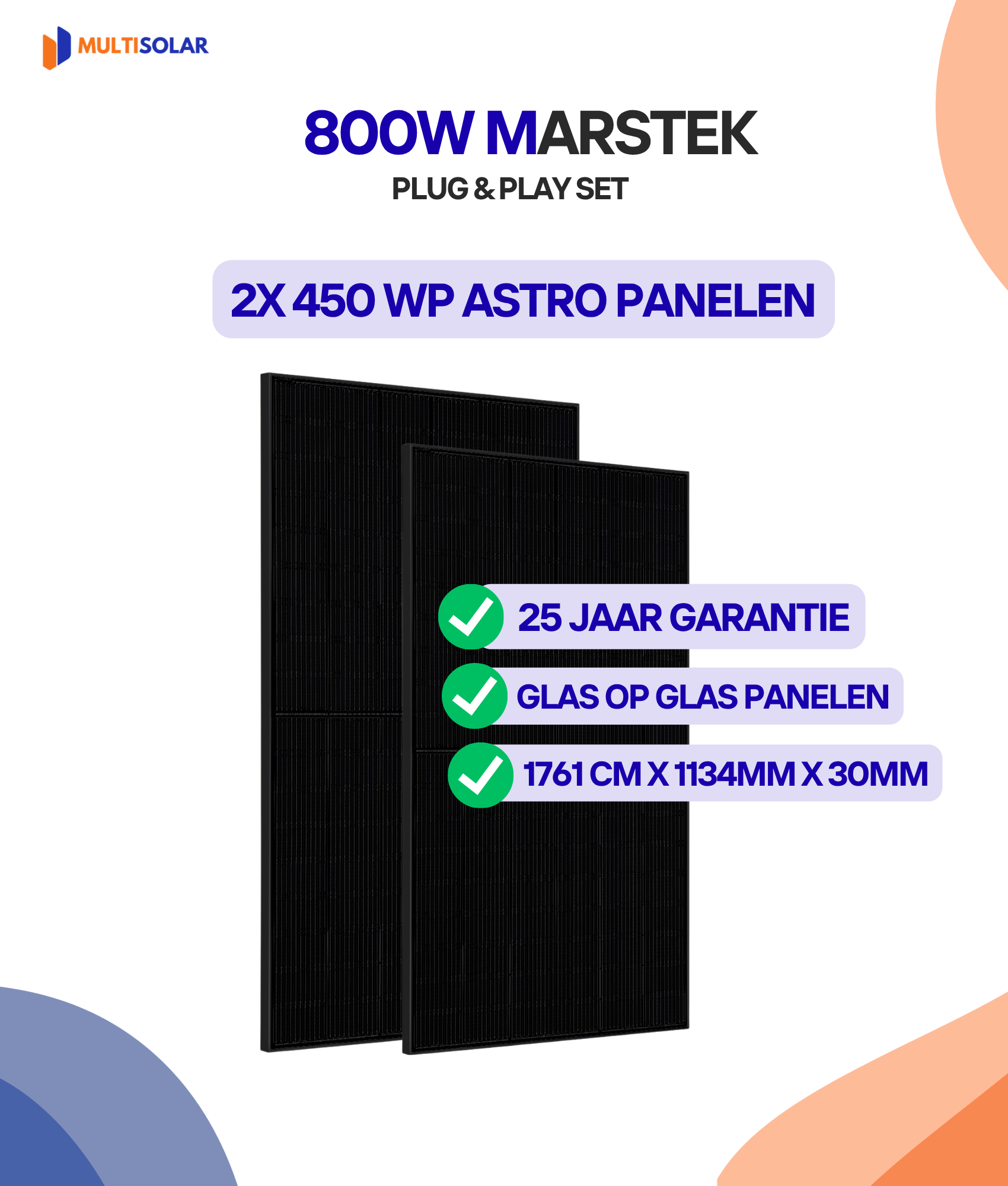 Système de panneaux solaires Growatt Plug &amp; Play – 2 panneaux (micro-onduleur, câblage et panneaux inclus)