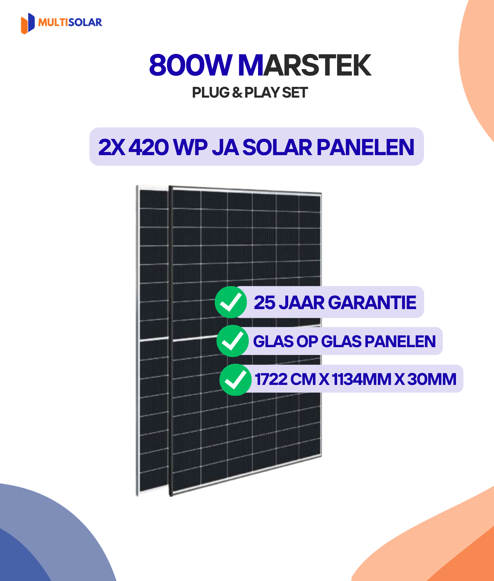 Système de panneaux solaires Growatt Plug &amp; Play – 2 panneaux (micro-onduleur, câblage et panneaux inclus)