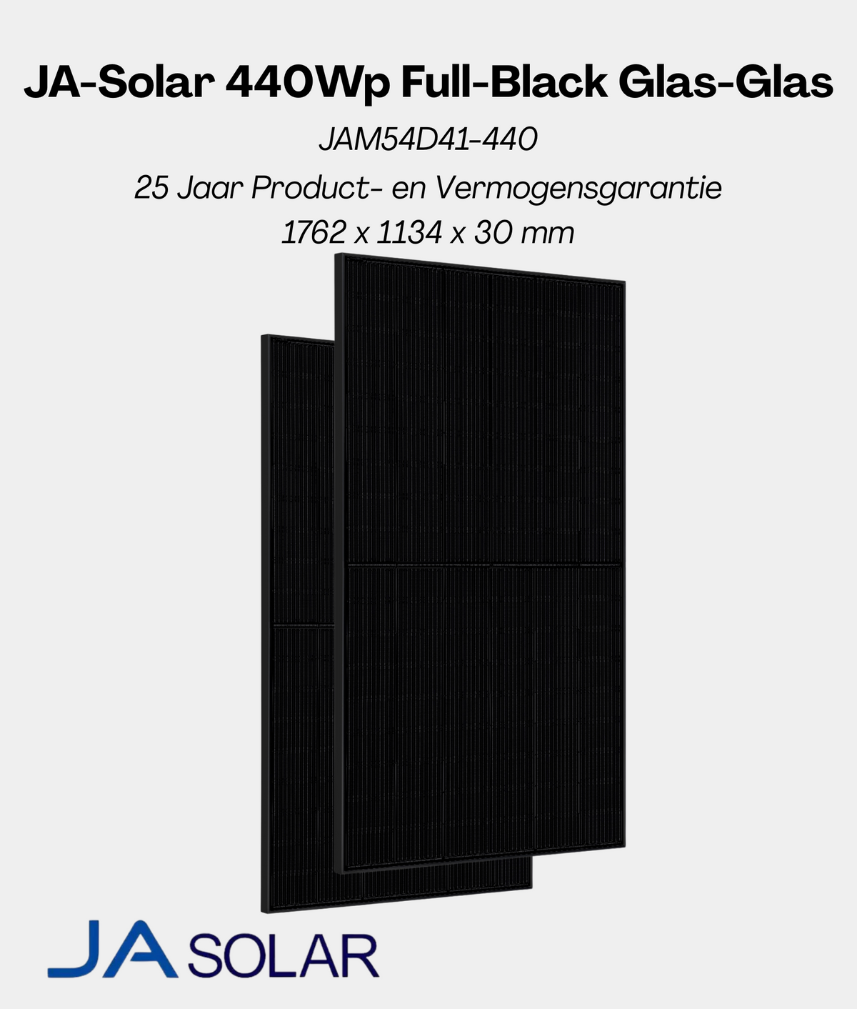 Zonnepaneel Pakket 2x JA Solar 420Wp Glas-Glas