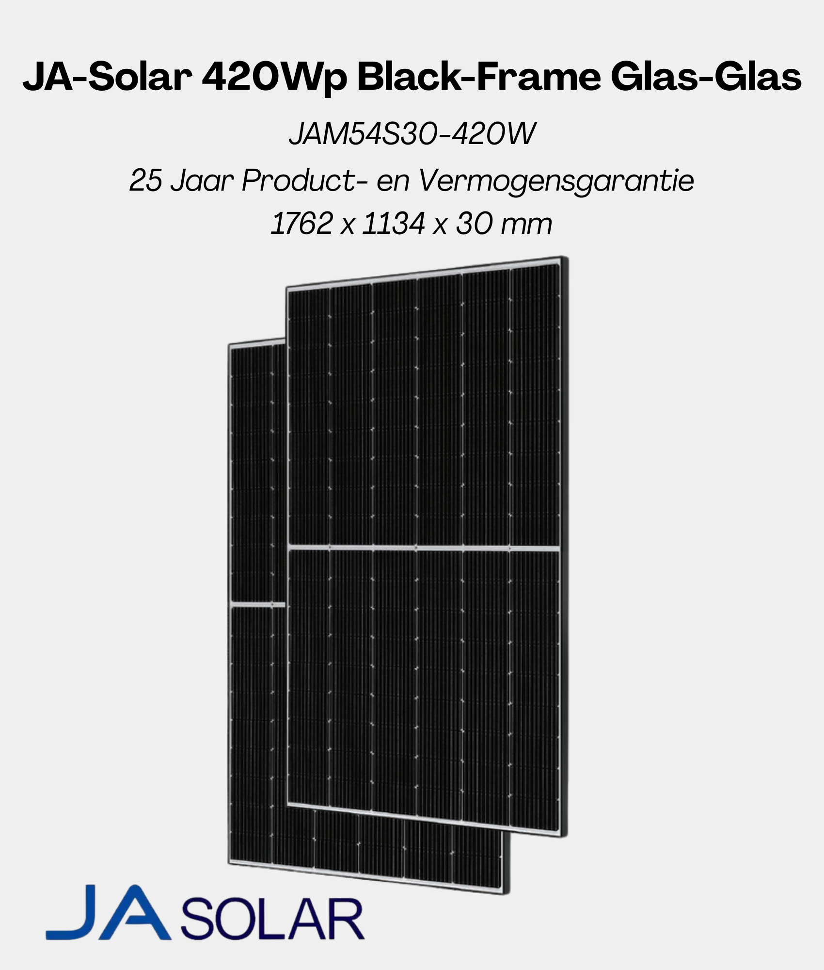 Growatt Plug & Play Zonnepaneel Systeem – 2 Panelen (incl. micro-omvormer, bekabeling & onderconstructie