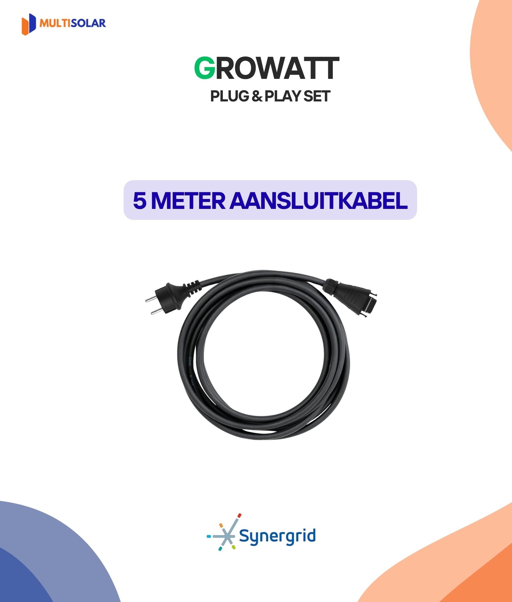 Plug en Play Growatt Zonnepaneel Pakket – 2 Panelen | JA-Solar| ASTRO | (420 of 450 Wp) Glas-Glas | Growatt Micro-Omvormer | Doe-het-Zelf Stopcontact