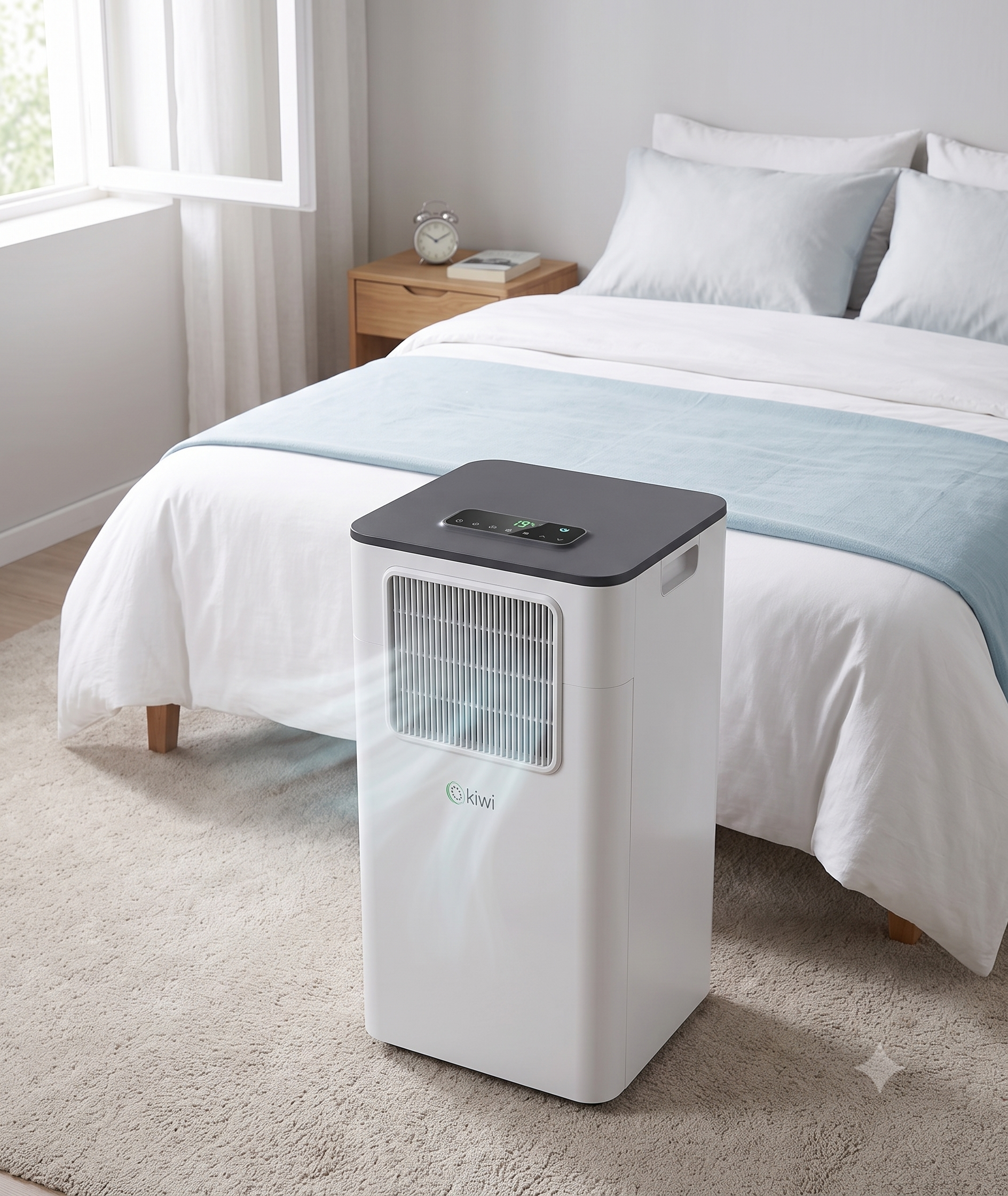 Draagbare Airconditioner 9000 BTU | Mobiele Airco | 3-in-1: Koelen, Ontvochtigen & Ventileren