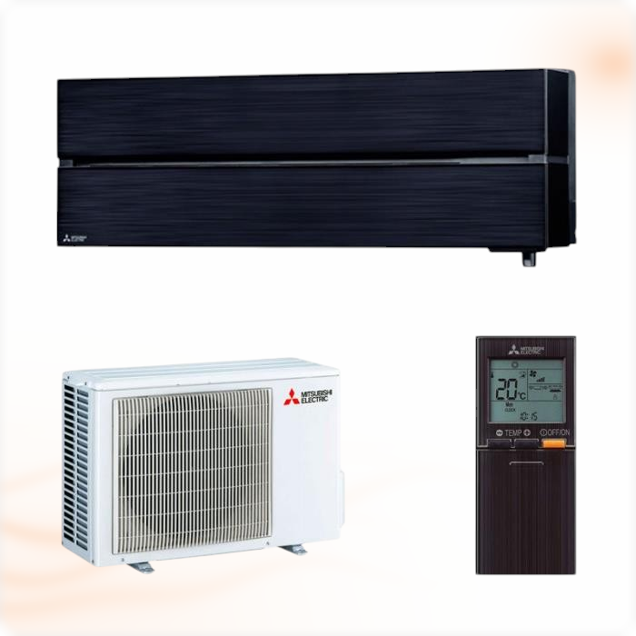 Mitsubishi Electric Diamond Onyx Black MSZ-LN25VG2B 2,5 kW Airconditioner SET (met WiFi)