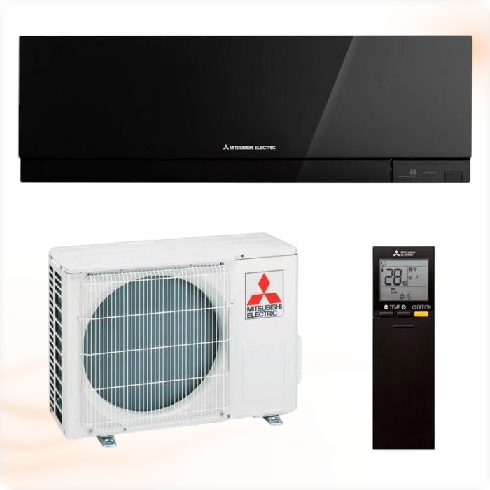 Mitsubishi Electric Premium Onyx Black MSZ-EF35VGK-B 3,5 kW Airconditioner SET (met WiFi)