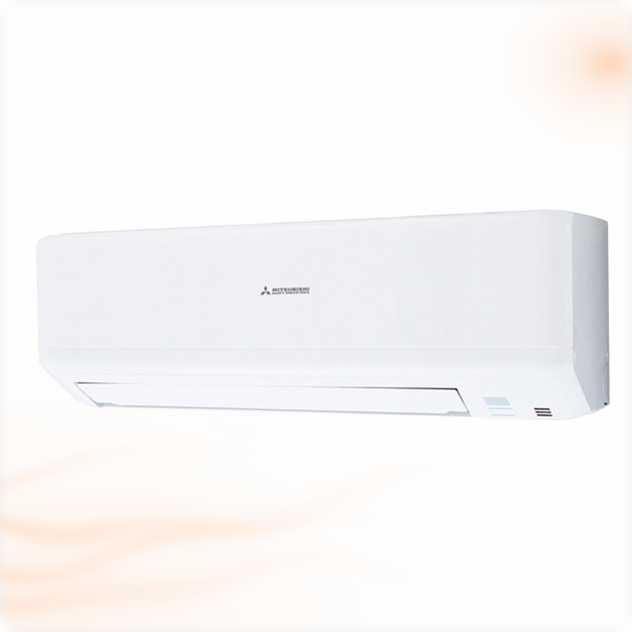 Mitsubishi Heavy Standard SRK25ZSP-W airco set 2,5 kW, binnenunit, schuin van onderen