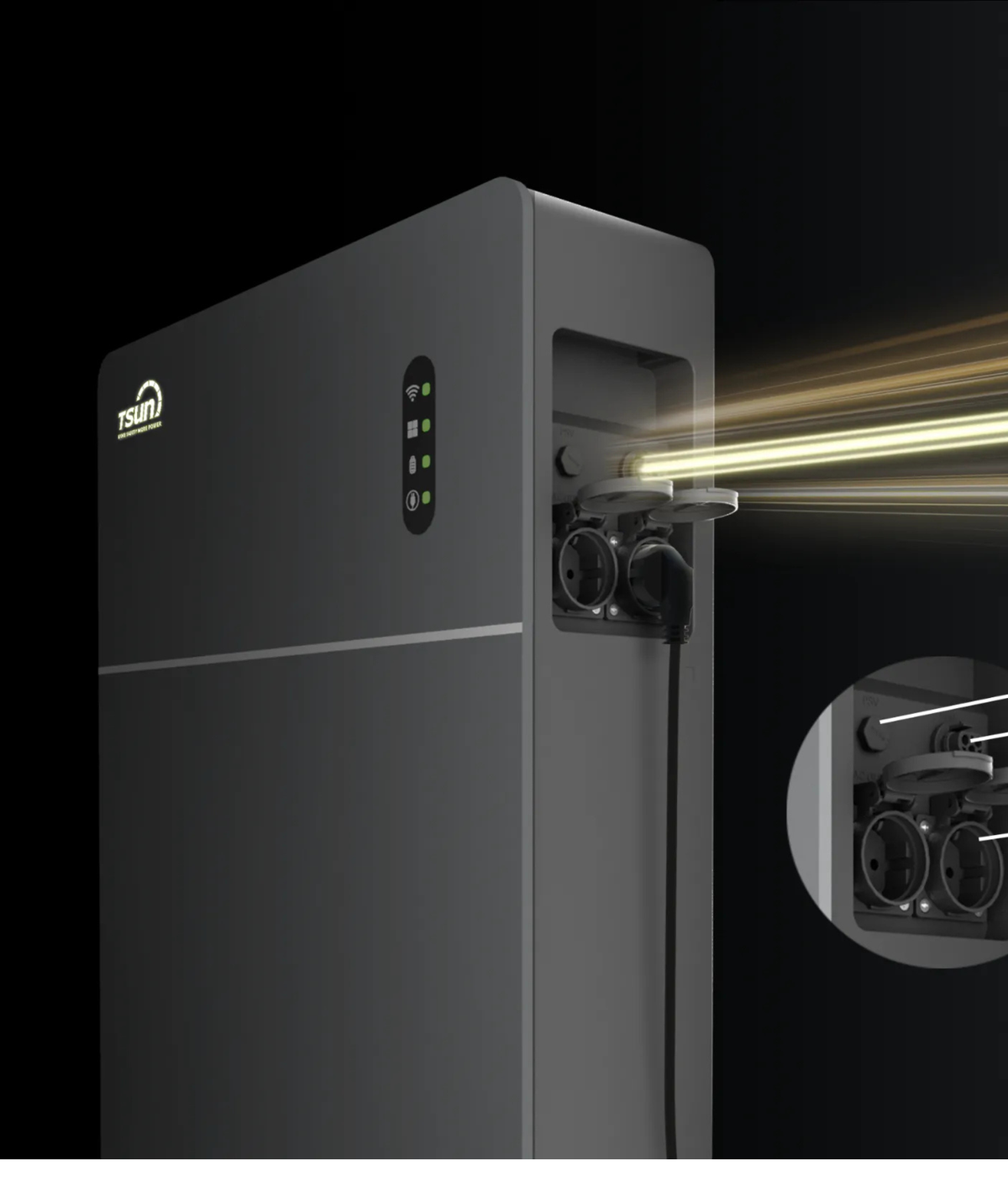 TSUN Solartrunk Thuisbatterij 5 kWh | Plug & Play Stekkerbatterij | Incl. P1-meter