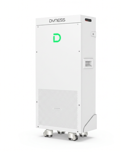 Dyness PowerBrick Plus thuisbatterij 16,07 kWh, vooraanzicht met logo