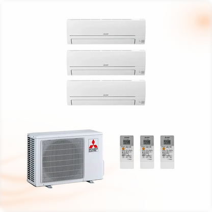 Mitsubishi Electric MSZ-HR trio split airco set 3x 2,5 kW