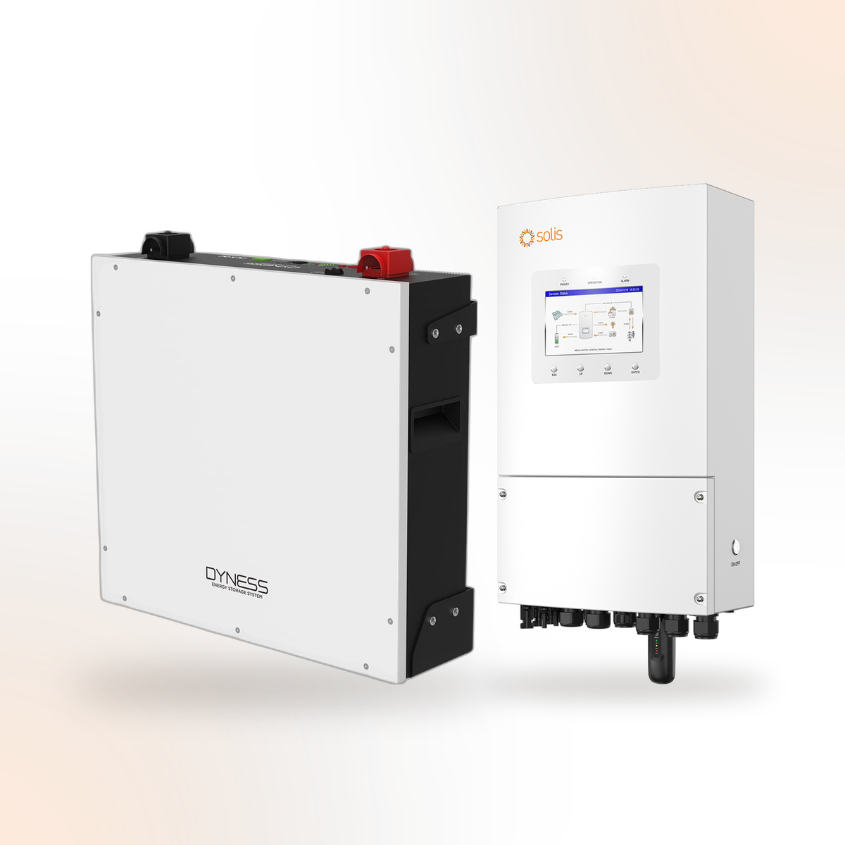 Dyness + Solis thuisbatterijpakket: Solis S6-EH1P3.6K-L-PLUS hybride omvormer met Dyness DL5.0C 5,12 kWh
