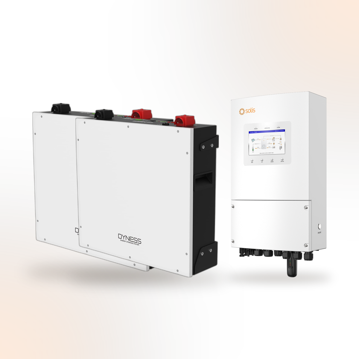 Dyness + Solis thuisbatterijpakket: Solis S6-EH1P5K-L-PLUS hybride omvormer met 2x Dyness DL5.0C 10,24 kWh