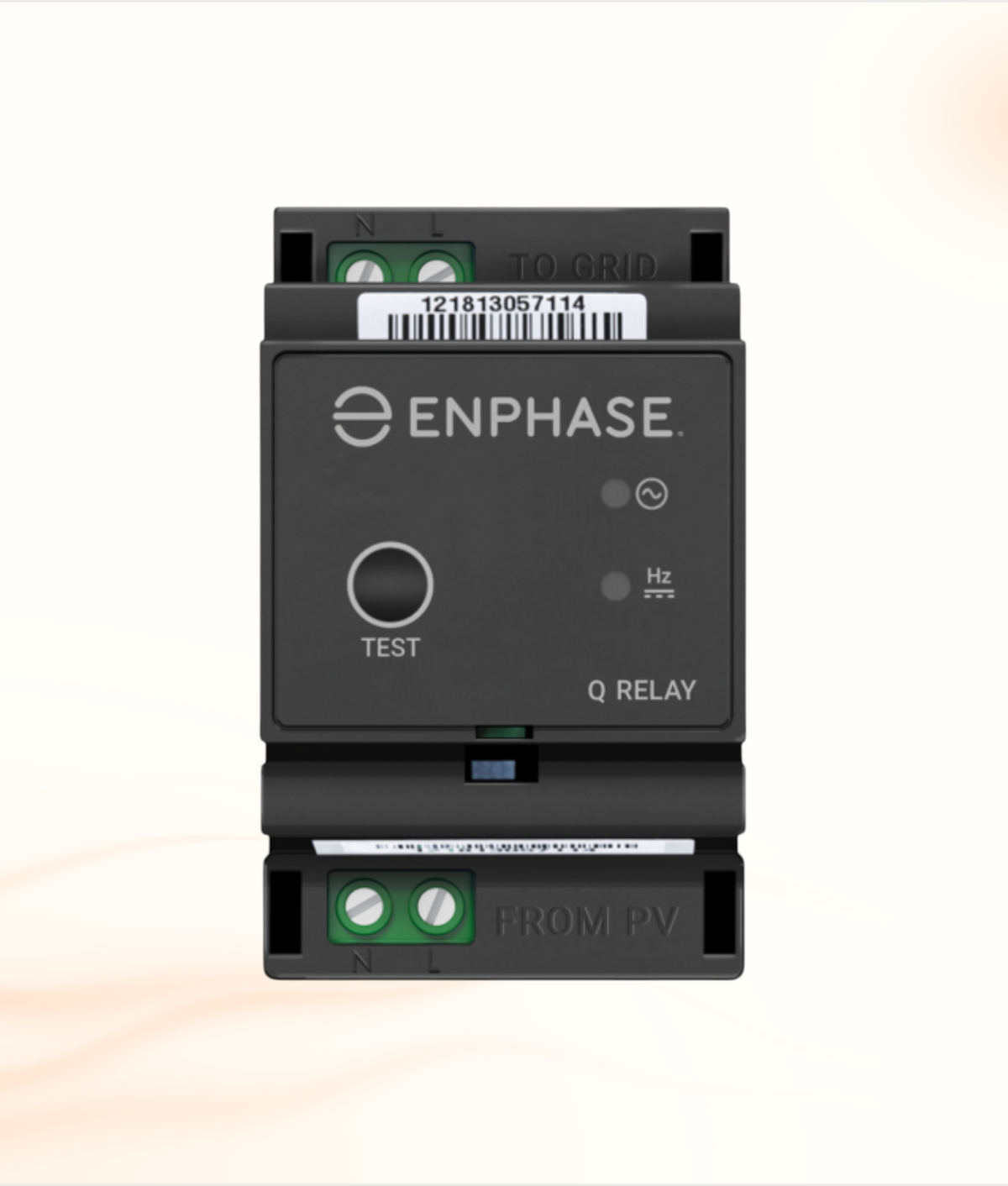 Multi Solar Enphase 1-phase Q Relay for solar energy systems with test button and grid connection terminals
