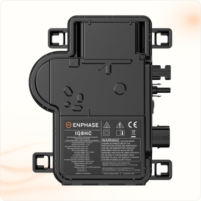 Multi Solar Enphase IQ8HC micro-inverter with black weather-resistant casing for solar energy systems