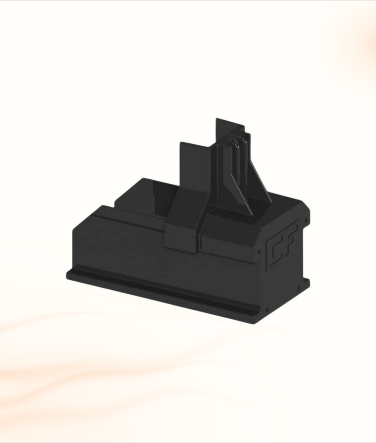 Multi Solar Esdec ClickFit EVO black end cap for solar mounting rails, made of durable weather-resistant plastic.