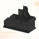 Multi Solar Esdec ClickFit EVO black end cap for mounting rails, made of durable weather-resistant plastic.
