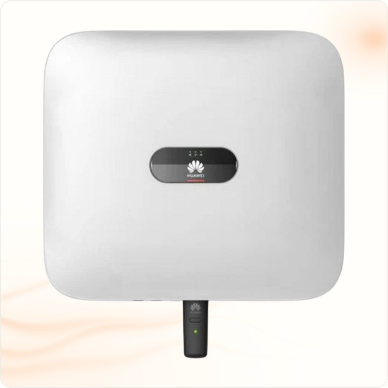 Multi Solar Huawei SUN2000-8KTL-M1 8kW 3-phase hybrid solar inverter in white with front status display