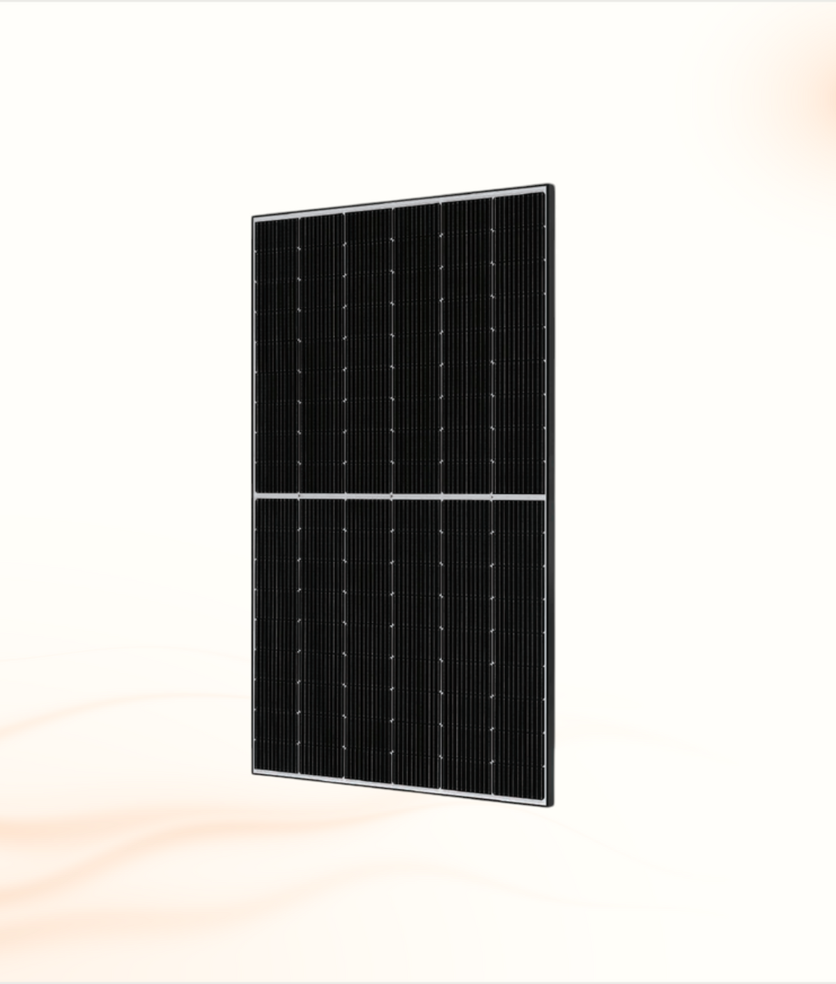 Multi Solar JA Solar 420Wp bi-facial glass-glass solar panel with a sleek black frame and 108 high-efficiency cells.