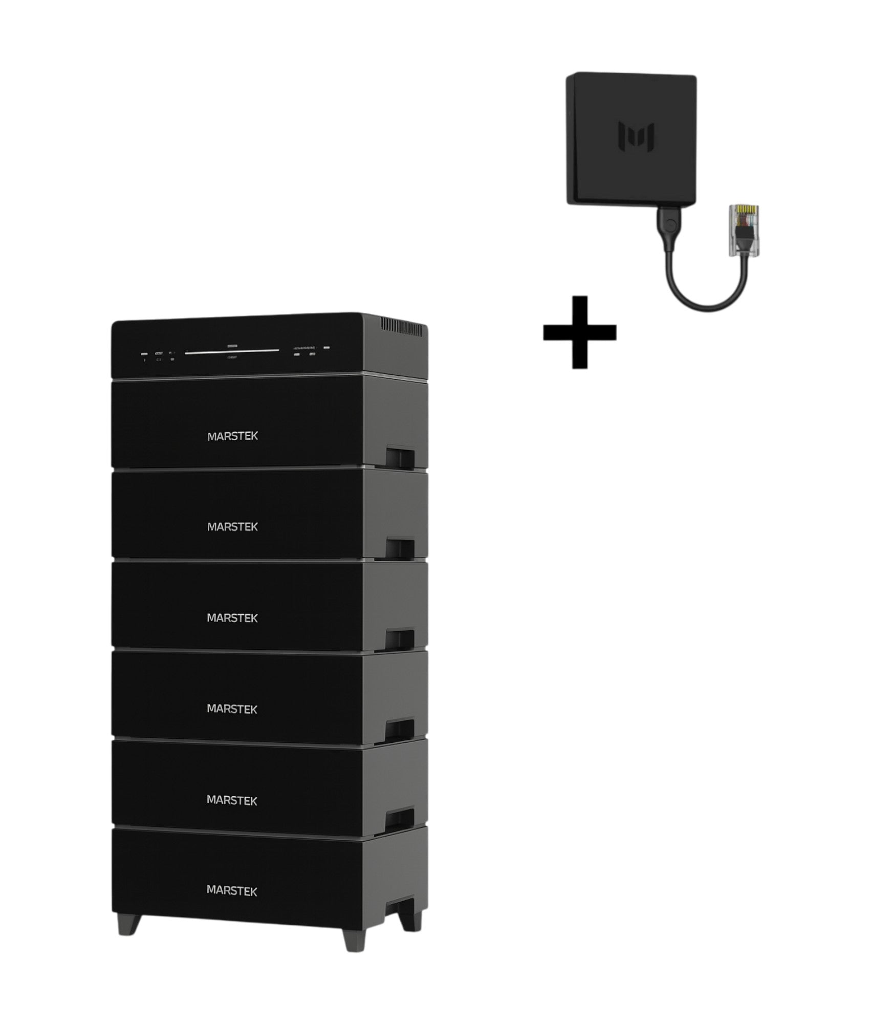 Multi Solar Marstek Venus A 12.72 kWh modular home battery system with six stackable units and P1 smart controller