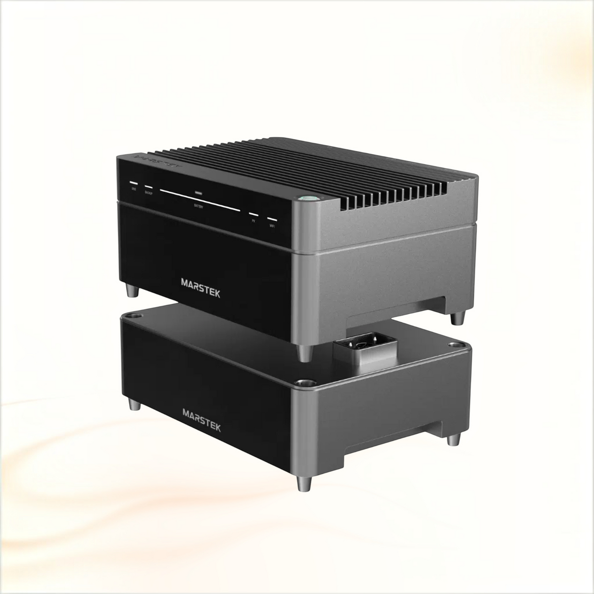 Multi Solar Marstek Venus A modular home battery system with two 2.12 kWh LiFePO4 units in a sleek black finish.
