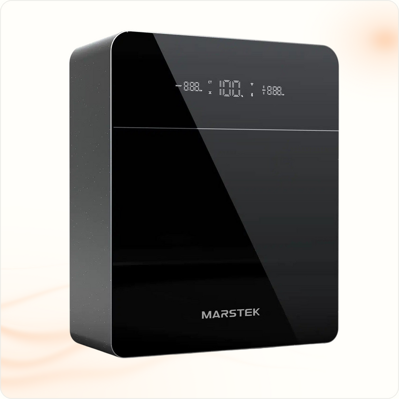 Multi Solar Marstek Venus E 4.0 5 kWh plug-in home battery with sleek black finish and digital display