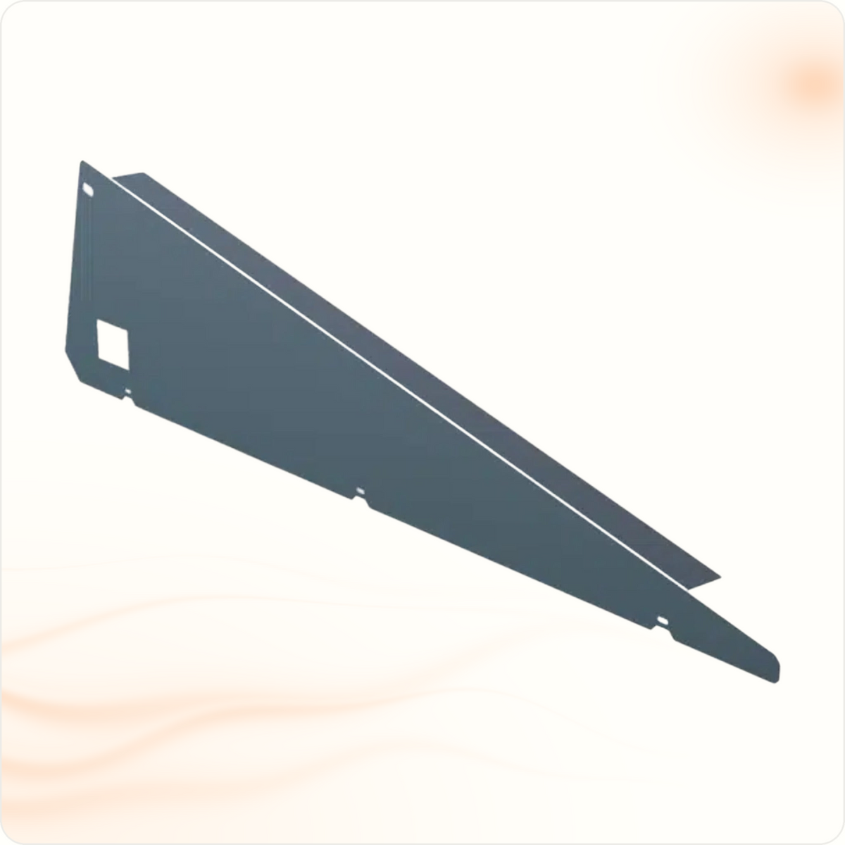 Multi Solar Solarstell Connect side plate for solar mounting systems, providing a clean finish and weather protection.