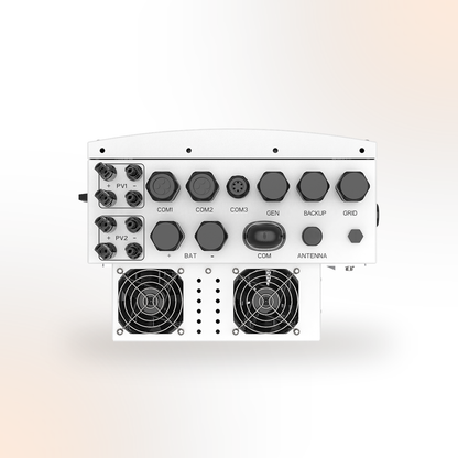Solis S6 Hybride Omvormer 1-fase Laagvoltage – aansluitingen onderzijde