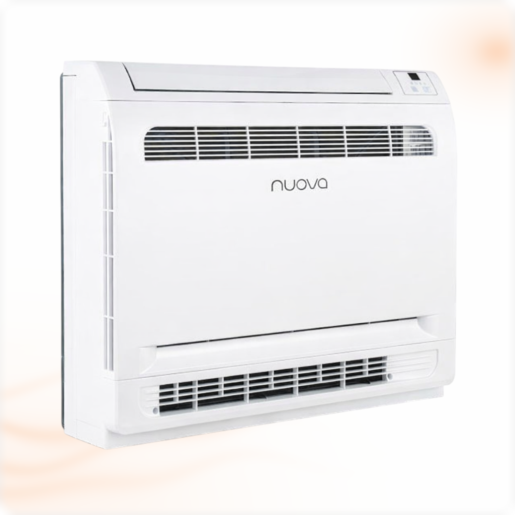 Nuova vloermodel airco set 5,0 kW, binnenunit, vooraanzicht