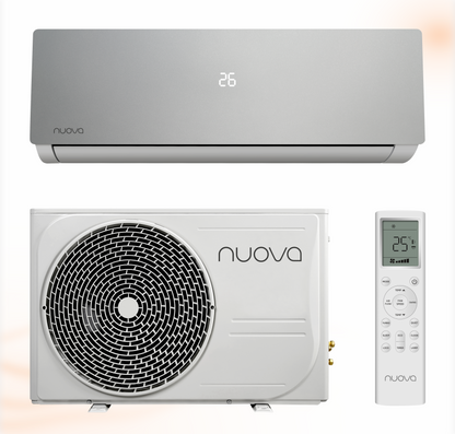 Nuova Infinity AI Smart airco set 2,5 kW, zilveren uitvoering, complete set